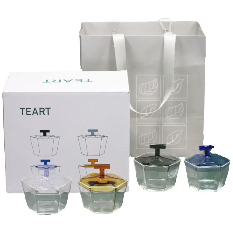 

Crystal Glass Tea & Snack Jar Set