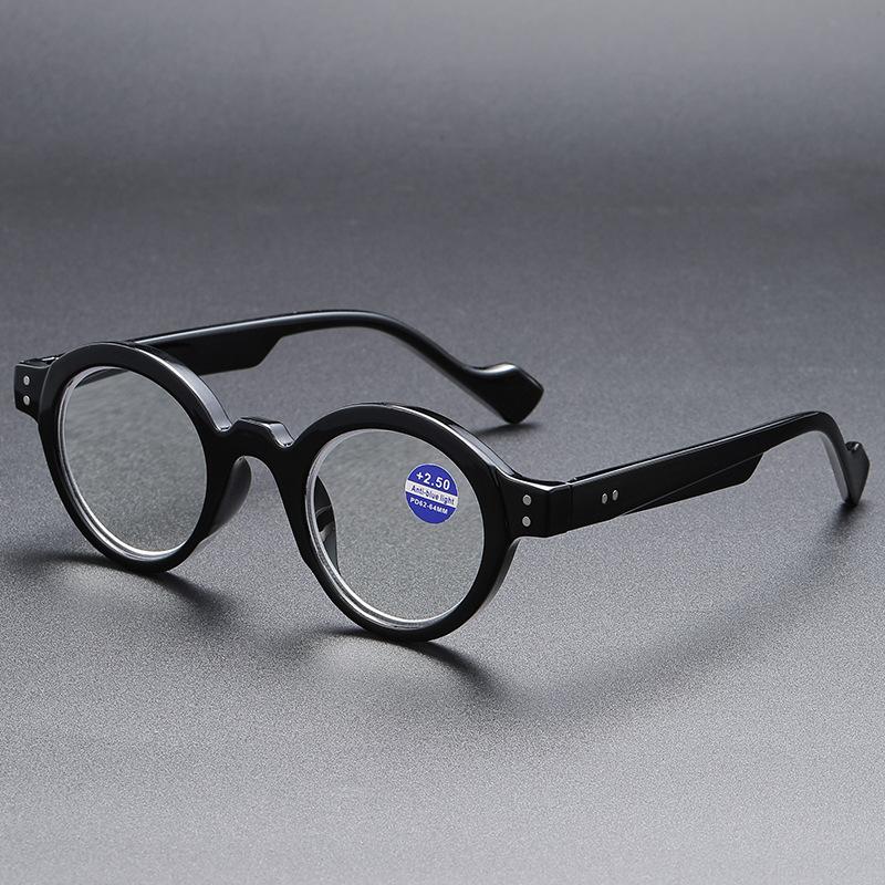 Round Frame Anti-Blue Reading Glasses Retro High Definition Japanese Flat Glasses Middle-Aged And Elderly Spring Reading Glasses
