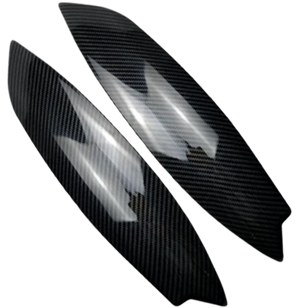 For VW Golf 5 GTI Jetta R32 Mk5 2005 2006 2007 Car Headlights Eyebrow Eyelids Cover ABS Carbon Fiber Sticker Decorative