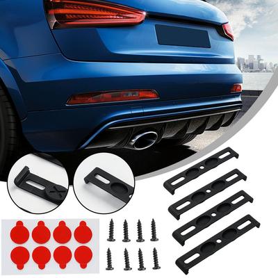 4PCS Frameless License Plate Holder Weather-Proof Frameless License Plate Frame Car Plate Frame For Front And Rear Car Tags Car