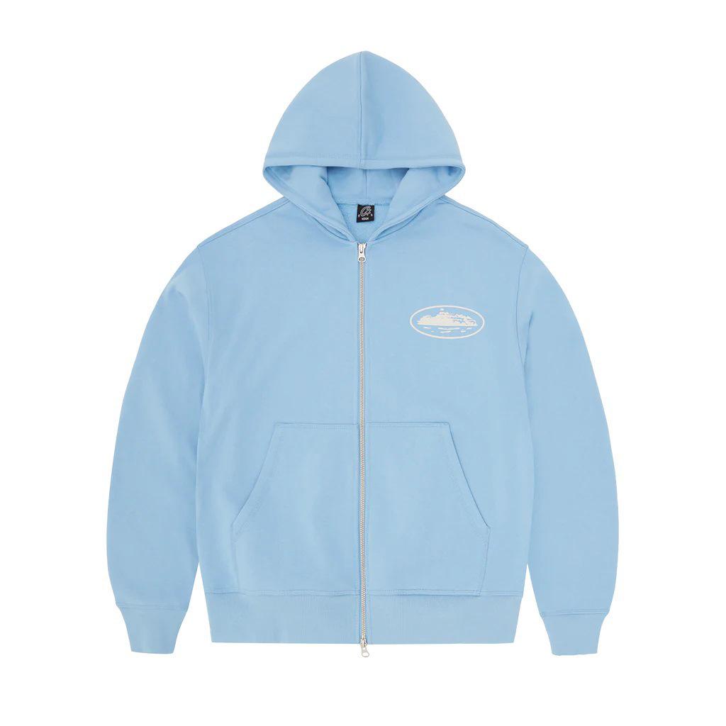 Alcatraz Tryck Fleecefodrad Unisex Zip-Up Hoodie
