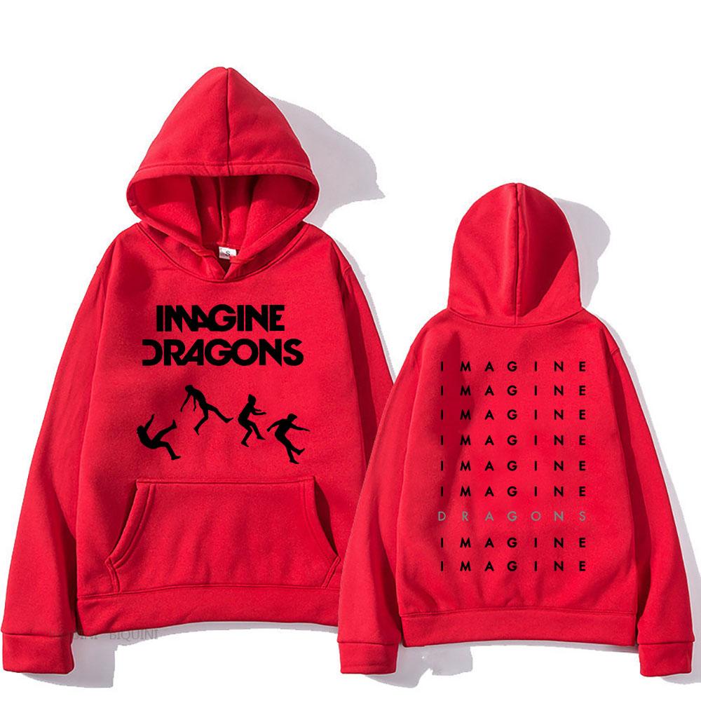 Streetwear Unisex Loom Tour 2026 Imagine Dragons Long Sleeve Winter Sweatshirts Oversized Hooded Pocket Female Male Clothes