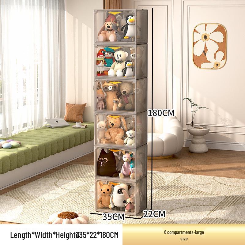 Transparenter Plüschtier-Aufbewahrungskorb und Ausstellungsbox