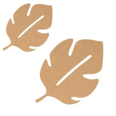 2 Wooden Palm Leaves 15/25 Cm