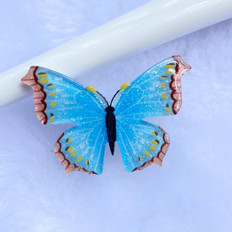 10Pcs Kawaii Cute Mixed Colorful Butterfly Flat Back Resin Cabochons Scrapbooking DIY Jewelry Craft Decoration Accessorie D94