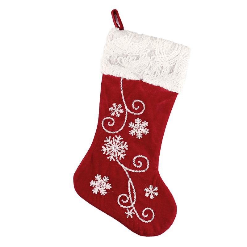 Christmas Party Pendants Ornaments Christmas Socks Pendants Candy Snowflake Gift Bags Gifts