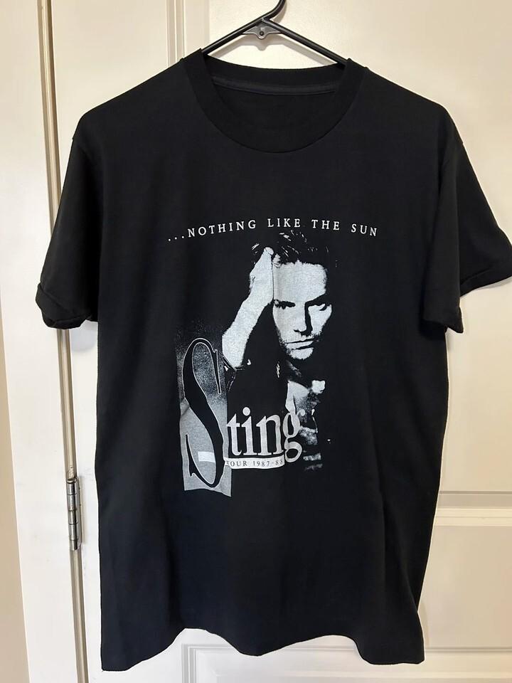 Vtg Sting Band Nothing Like the Sun Cotton Black Full Size Unisex T Shirt NNH01