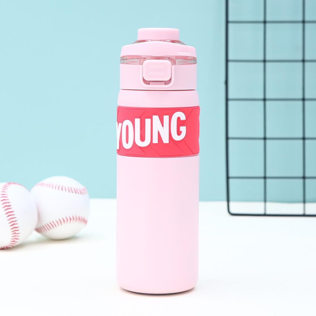New High Appearance Level Stainless Steel Cup Student Water Cup Double Shot Jump Thermos Cup Women's Large Capacity Cup