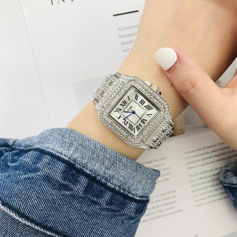 Watch Women S Square Gypsy White Diamond Full Diamond Women S Watch Rhinestone Rome