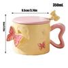Butterfly Cups For Women 350ml Ceramic Pretty Coffee Cups Decorative Drinkware Tableware With Handle Lid Beautiful Design For