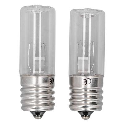 2 Pezzi Luce per Armadio Frigorifero Deodorante Rimozione Acari Lampada E17 10V 3W Lampadina Luce UVC