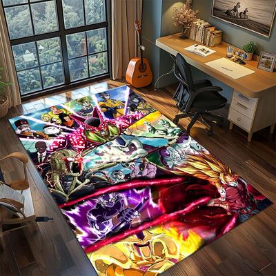 Dragon Ball Goku Anime Rug Carpet Large Area Rug Non Slip Washable Floor Mat Gamer Room Bedroom Home Decor -QJY