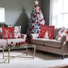 4x Christmas Throw Pillow Cover Decoration Washable Modern Square Cushion for Cafe