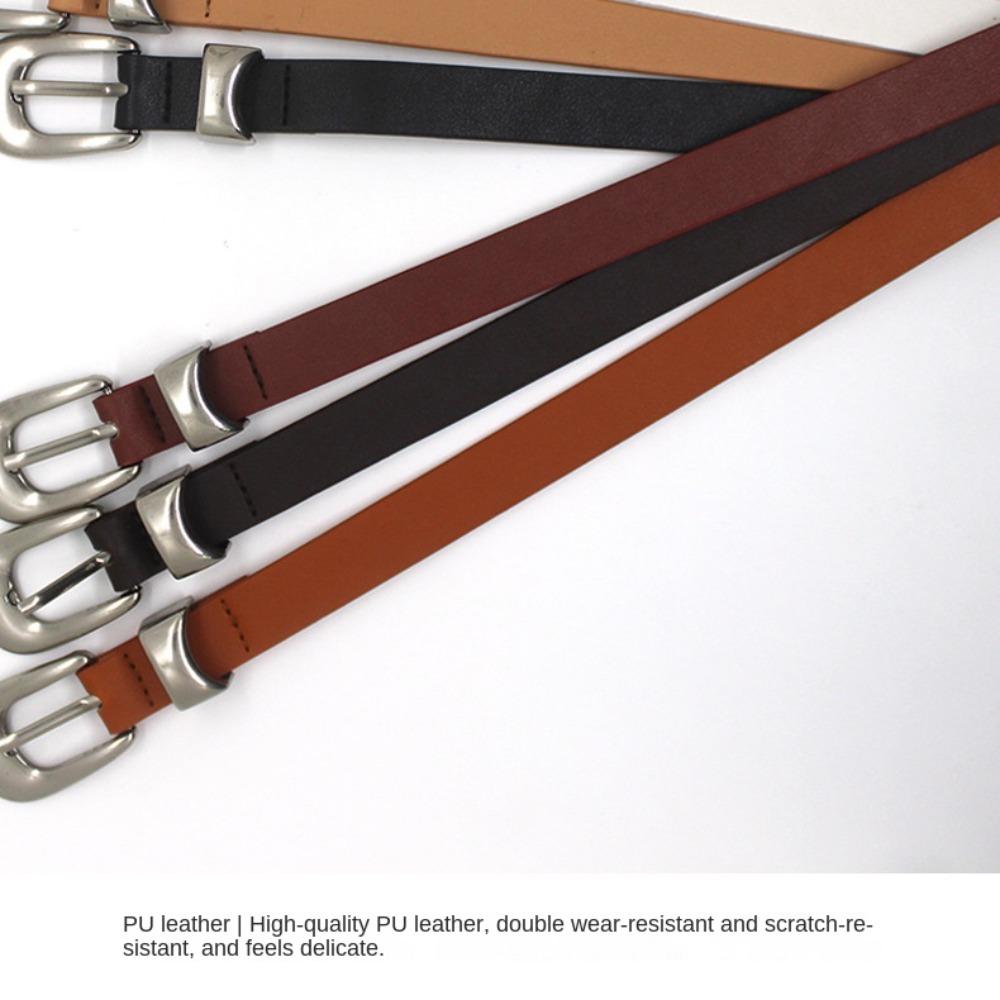 Korean Silver Buckle Belt Retro Waist Decoration Fashion Trouser Belt  Girl