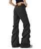 Deketeuumeon Flared Shirring Pants Dcwpt017Charcoal