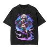 Fashion Kocho Shinobu  Anime T-Shirt for Men O Neck Cotton Washed T Shirt  Short Sleeve Tee Shirt Gift Clothes