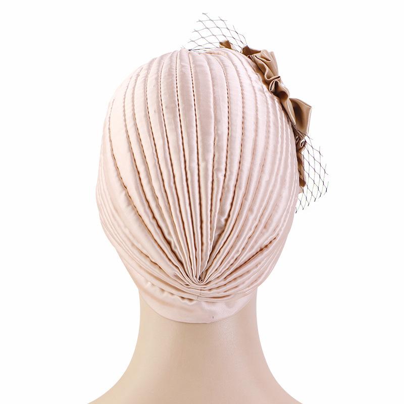 2022 Women Flowers Turban Hat Muslim Headwear Hijab Caps Diamonds Turbante Bonnet Ready To Wear Islamic Wrap India Cap