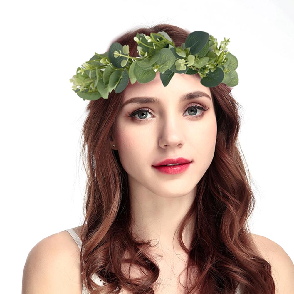 Artificial Leaf Garland Crown Hair Wreath Headband Headpiece Accessories For Wedding Party Photo Prop