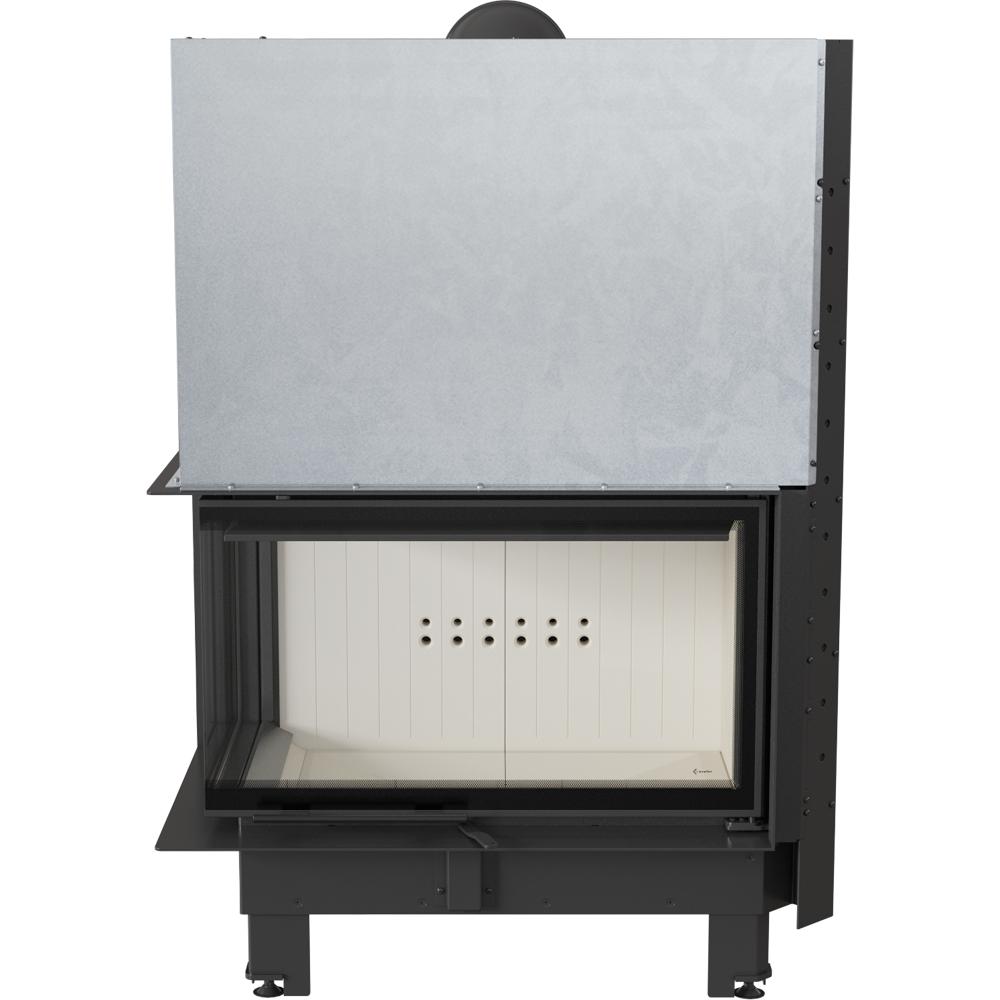 Steel fireplace KRATKI MBO left 15 kW Ø 200 Lift-up