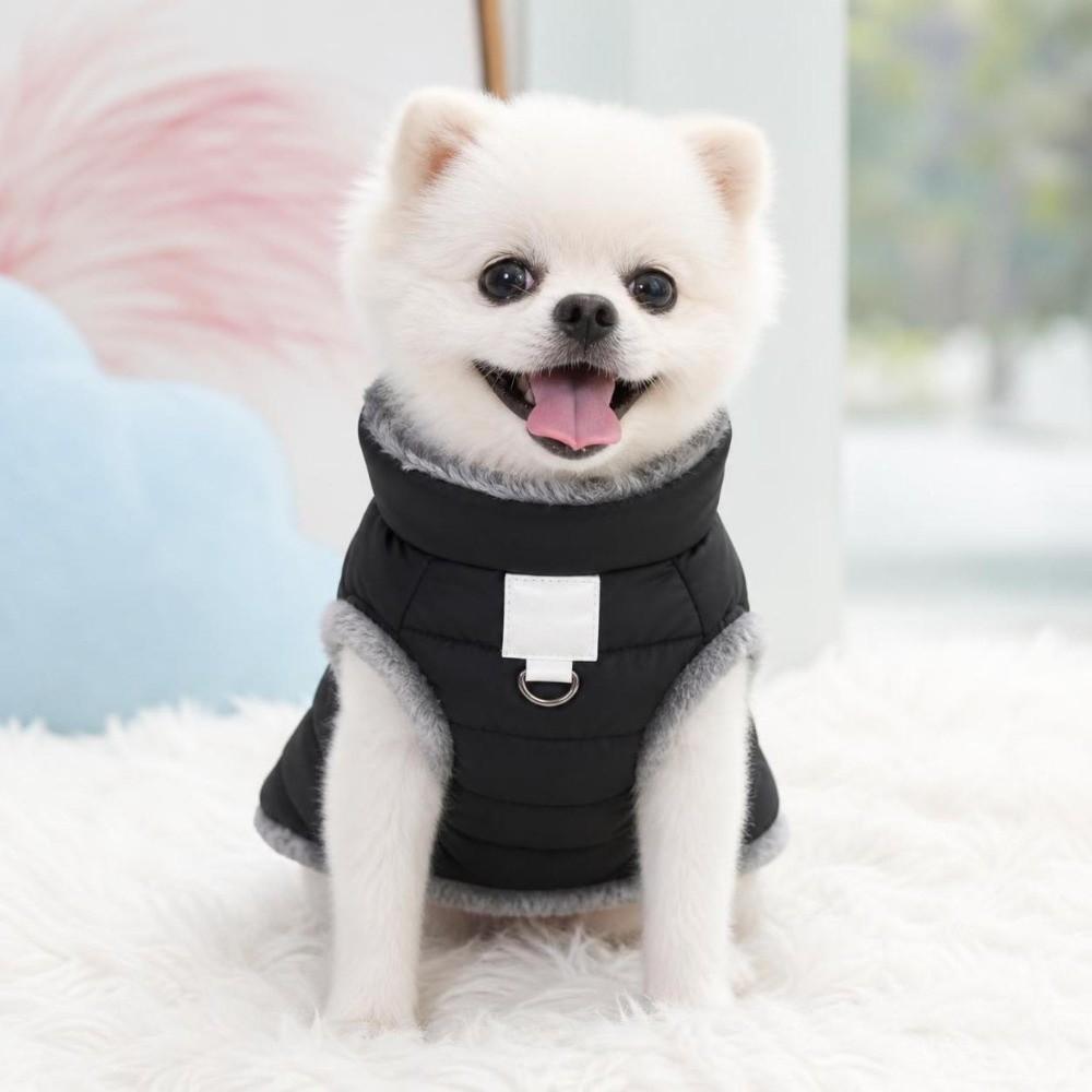 Fashion Winter Dog Warm Clothes Fleece Windproof Dog Vest Coat Thickened With R-ing Dog Bodysuit for Small Medium Dog