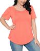 Pleated Round Neck Short Sleeve Women's T-Shirt - New 2024 European & American Style