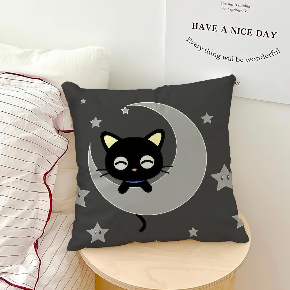 Cute Cartoon Art Chibi Cat C-Chococat Sro Comfort Soft Hogar Pillowcase For Sofa Living Room Bed Home Decor Protective Covers