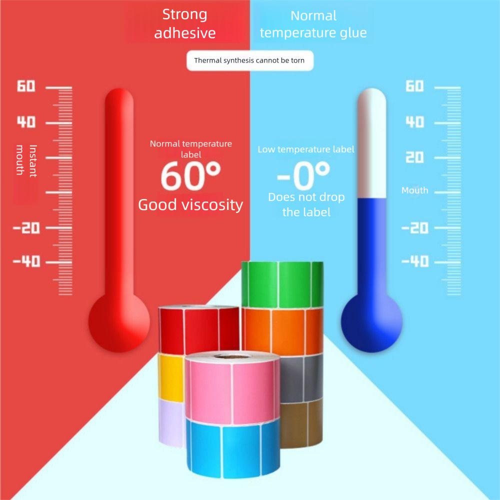 500/800PCS Multicolor Self-adhesive Label 40*30mm 40*60mm Label Sticker Thermal Paper Supermarket