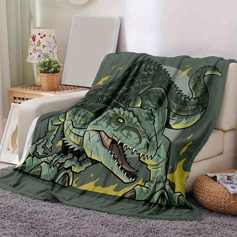 

1pc Fiery T-Rex Blanket Soft Throw for Home Decor, Gift Idea, Suitable for All Seasons, Living Room, Travel, Camping, Car Blankets 80x120cm