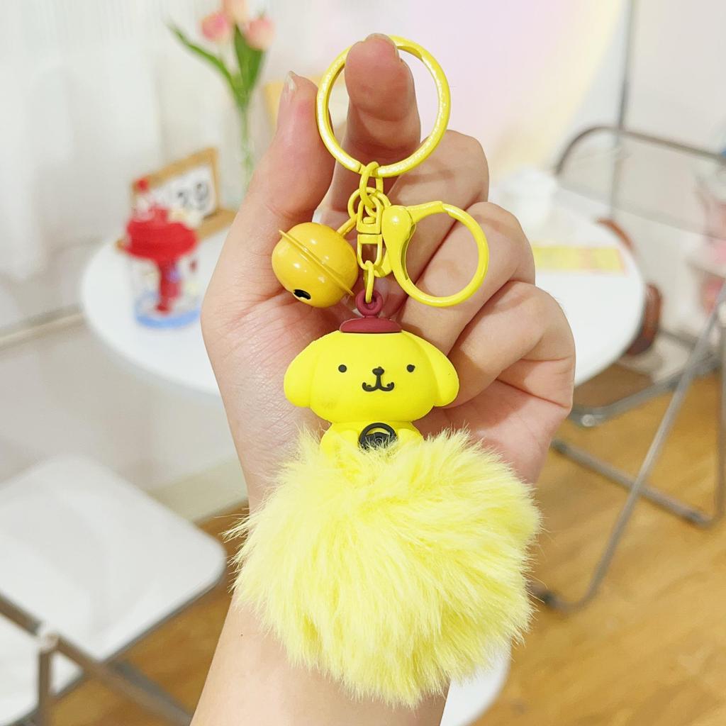 Kuromi Sanrio Cartoon Doll Keychain: Furball Backpack & Car Pendant for Best Friends