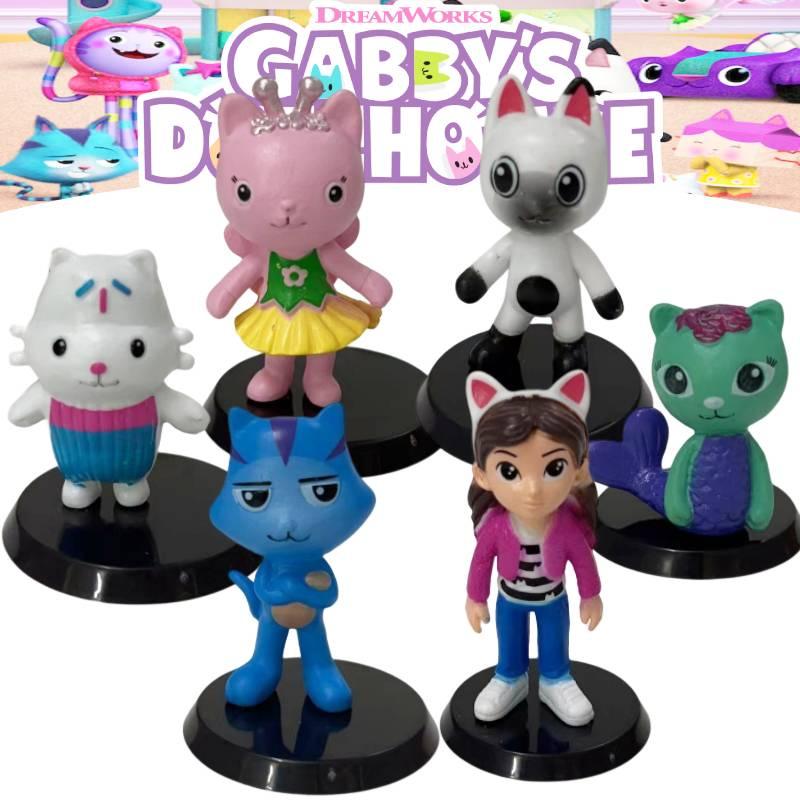 Gabby's Dollhouse Pvc Model Toy Set Adorable Cartoon Figurines For Kids And Collectors Set Of 6