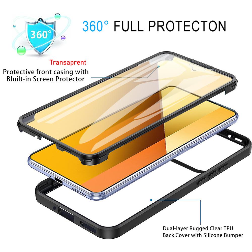 Pro Xiaomi 14T Pro Pouzdro 360 Ochrana celého těla Průhledný kryt telefonu Pro Xiaomi Redmi 14C K50 12T 14 T Pro Nárazuvzdorná pouzdra