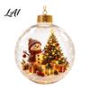 3D Winter Scene Baubles Glowing Christmas Story Ornament Light-Up Ball with Warm LED Light Mini Holiday Acrylic Festive Tree in Clear Hanging