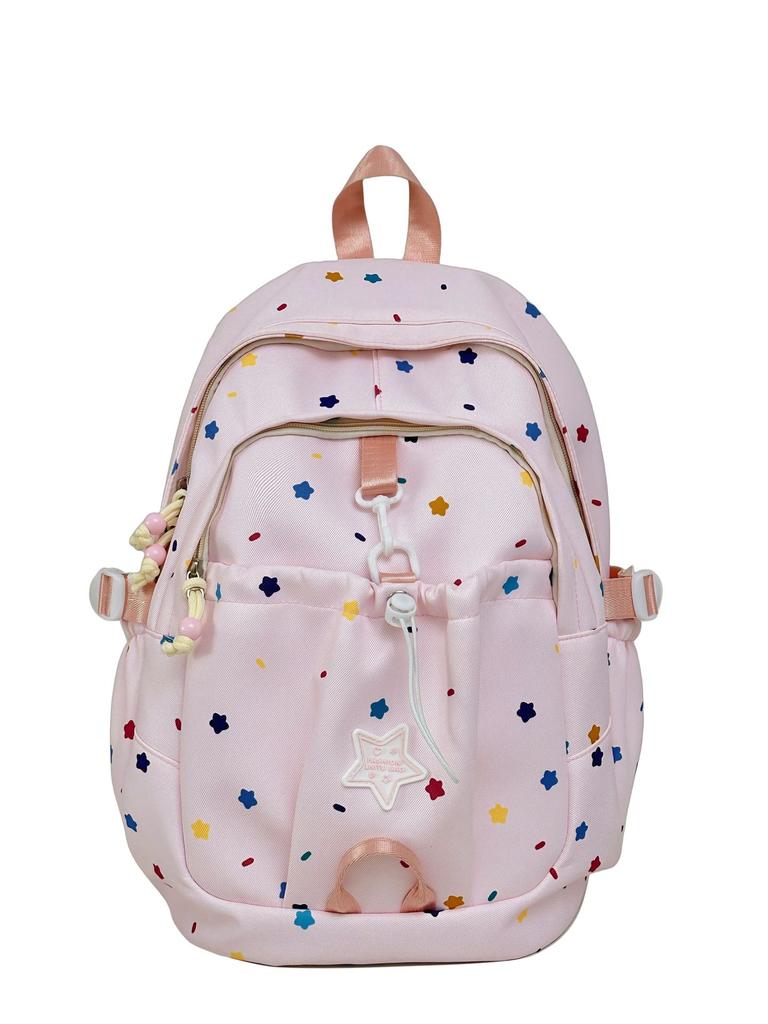 Schoolbag Japanese ins style high value backpack junior high school student schoolbag casual small fresh stars multi-compartment backpack