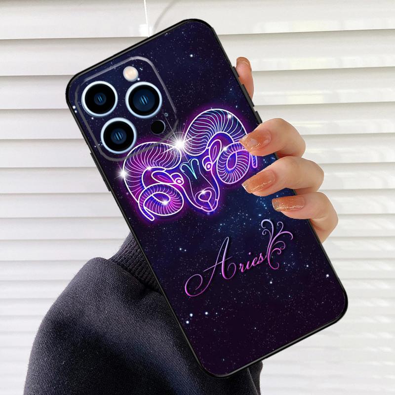 Zodiac Signs Phone Case For iPhone 16 14 13 12 11 15 17 Pro Max mini 15 16 Plus 16e 17 Air Cover Fundas