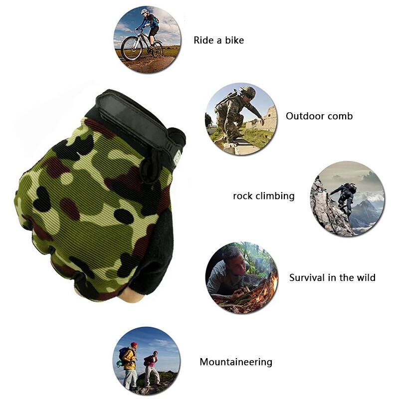 Cycling Gloves Half Finger Children Adult Men Women Anti Slip Breathable Tactical Motorcycle Glove For Sports Shooting Hunting