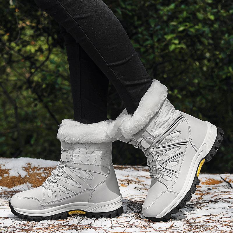 New winter cold-resistant outdoor casual velvet high-top cotton shoes thick-soled waterproof snow boots to keep warm