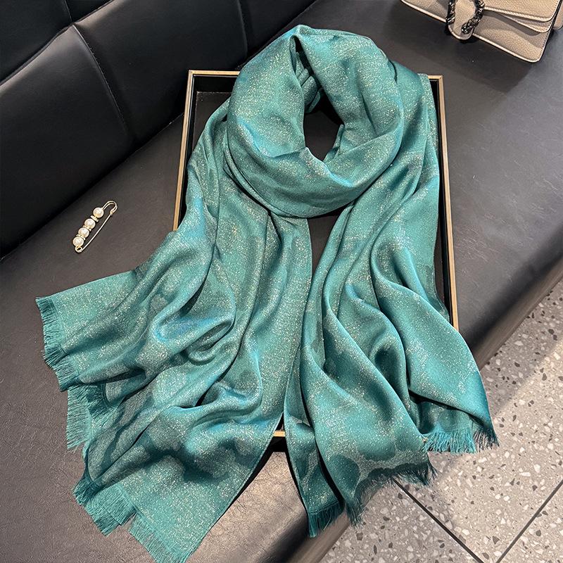 Summer Silk Scarf Female Imitation Silk Printing Long Scarf Thin Shawl With Decorative Leopard Print Tencel Cotton Beach Towel