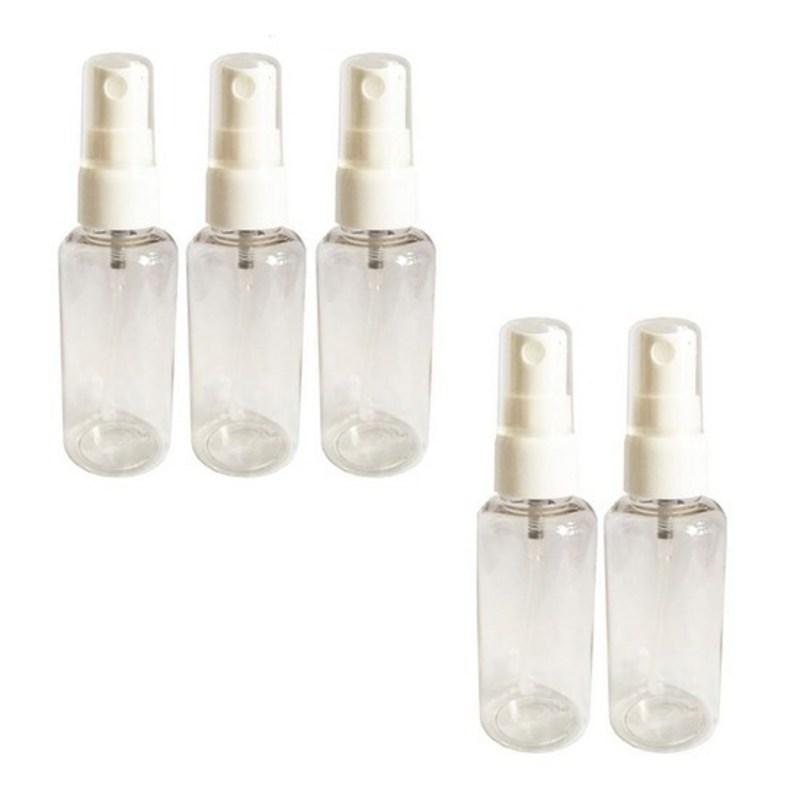 Transparent spray bottle 60ml 5 pcs cosmetic dispensing mist portable mist container spray bottle, none