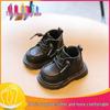 Children's Yellow Leather Martin Boots: Soft Sole Autumn/Winter Toddler Walking Shoes for Boys and Girls.