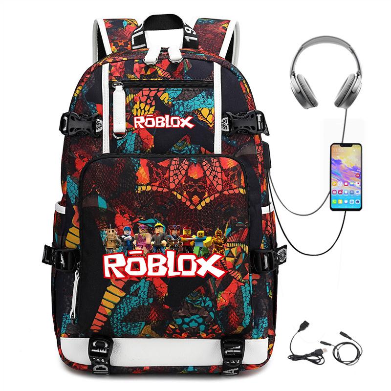 Cartoon Game Merchandise With Usb Hiking Bag College Students Outdoor Travel Large Capacity Backpack Bag