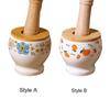 Internal Thread Ceramic Mortar Ceramic Manual Mortar Garlic Pounder Garlic Masher  Household