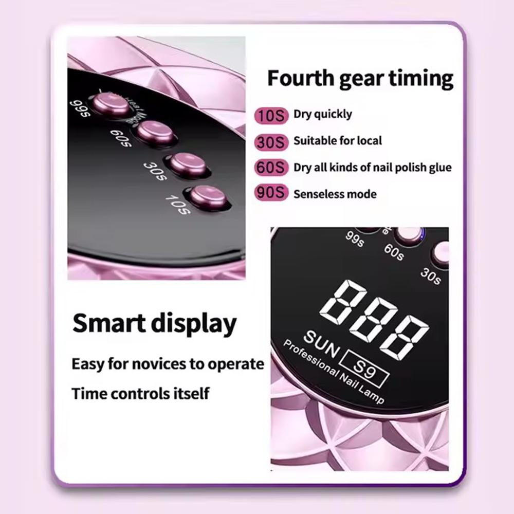 New UV Nail Lamp 268W Gel Polish Dryer Pedicure Light Manicure Lamp Nail Art Gel Dryer Machine Nail LED Lamp Salon Use