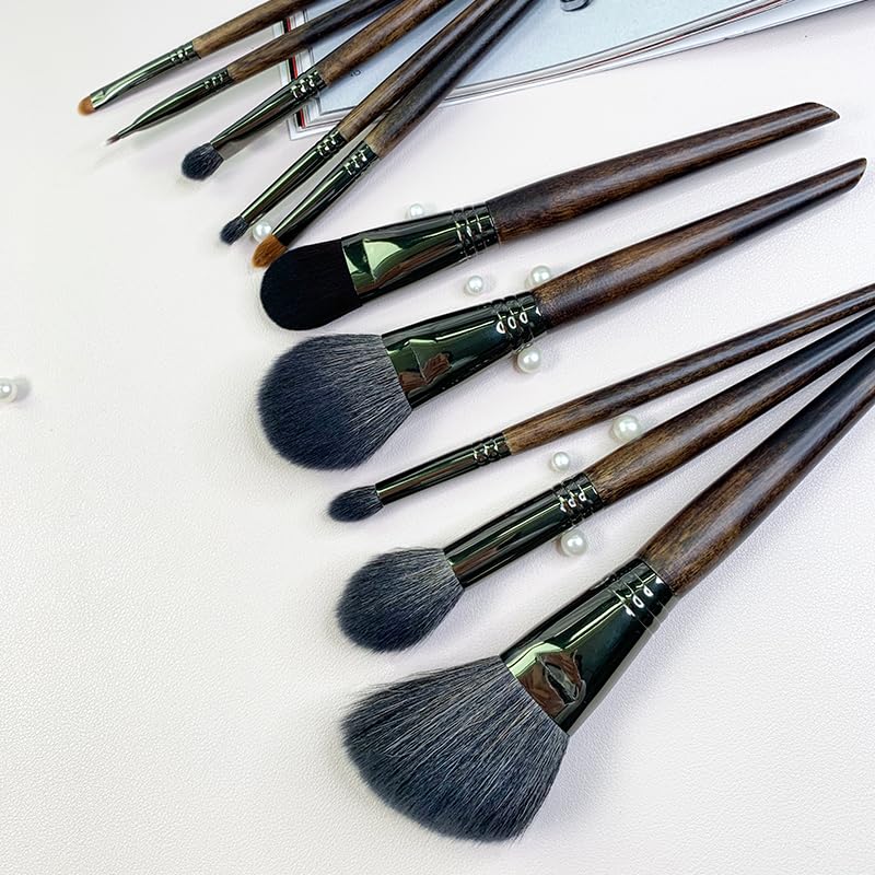 Naturalny kozi włos Noble Makeup Brush Super Soft Makeup Brush Set 10 pędzli do makijażu