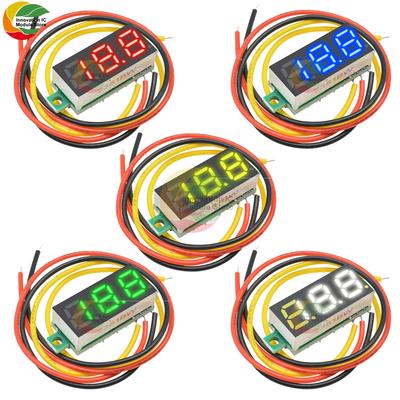 0.28 Inch DC LED Digital Voltmeter 0-100V Voltage Meter Auto Car Mobile Power Voltage Tester Detector 12V Red Green Blue Yellow