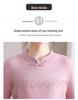 Autumn/Winter Knitted Velvet Sweater for Middle-Aged Women, Stylish Stand-Up Collar Solid Color Base Layer