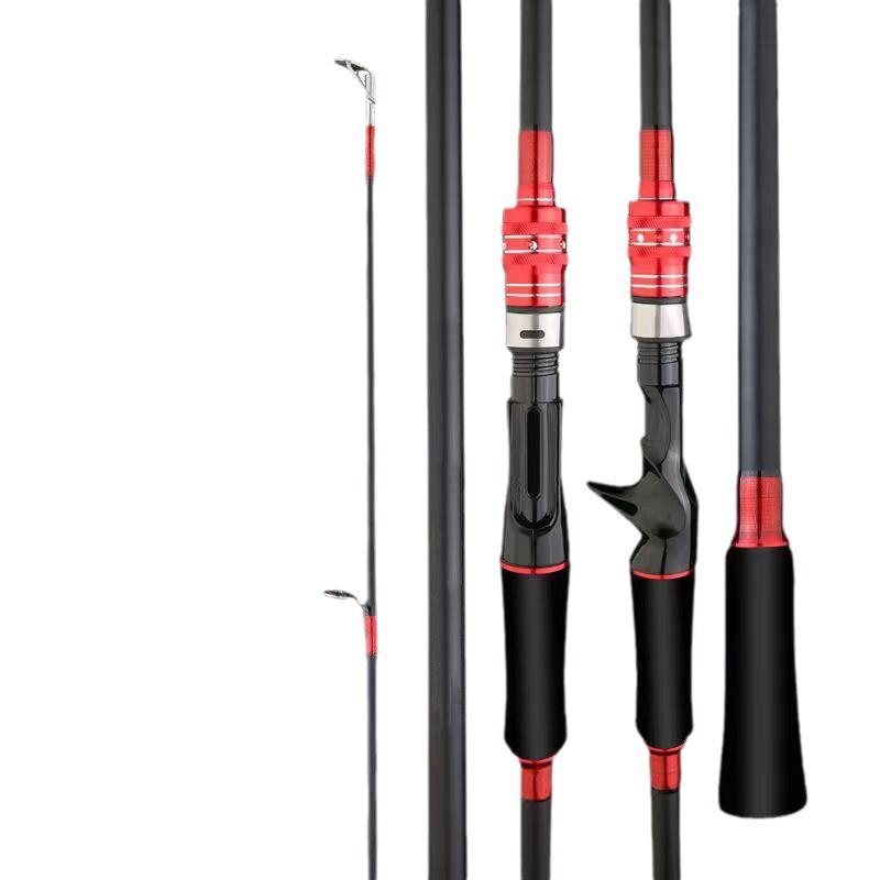 Carbon Fiber Spinning Casting Rod Combo Set Sea Shore Fishing - 2-Piece Telescopic Lure With Reel