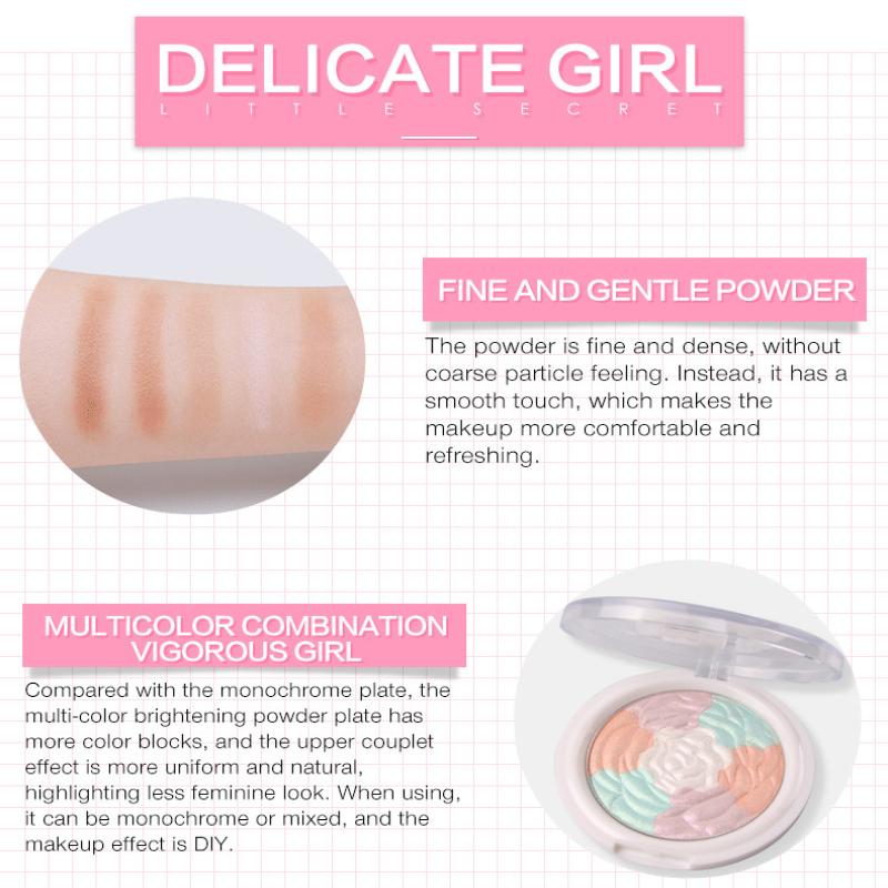 Bsimone Diamond Highlighter Powder Palette Glitter Face Contour Brighten Makeup Shimmer Ultra-Concentrated Illuminate Cosmetic