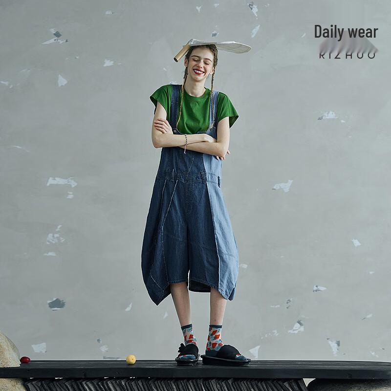 Women s Pure Cotton Loose Denim Overalls S