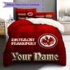 Eintracht Frankfurt Custom Name Pattern Bedding,Quilt Set Quilt Cover Pillowcase Home Birthday Gift(1 * Duvet Cover + 2 * Pillowcase, Without Core)