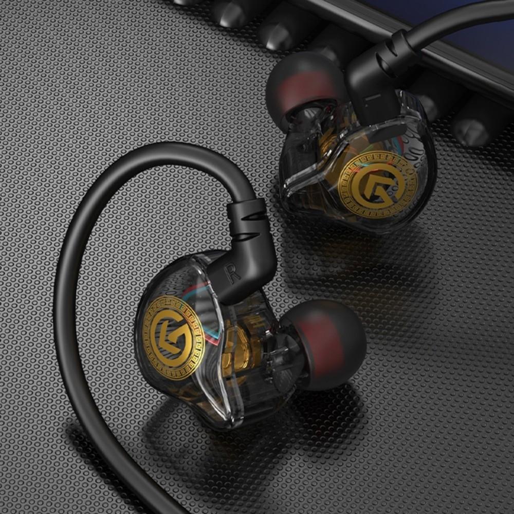 3.5mm Wired Earphone Elbow Earpiece Headset Sport Earphones Wired Headset  Sport